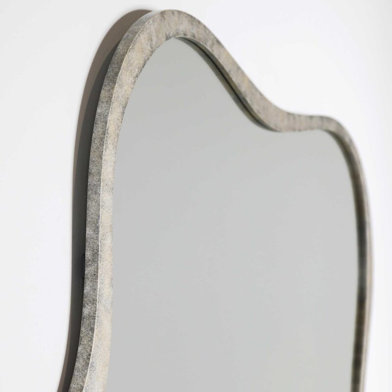 Modern silver metal mirror