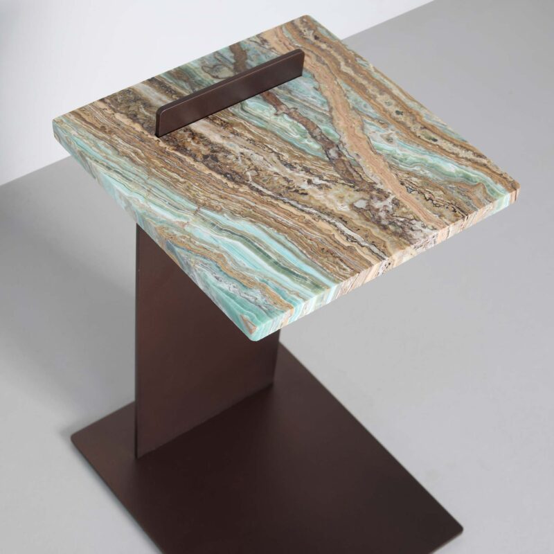 luxury square side table with marble