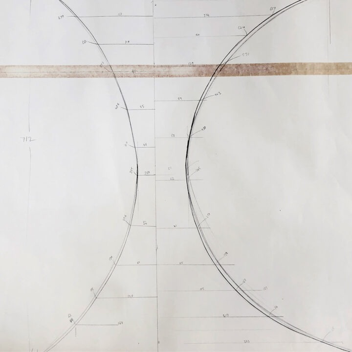 Sketch of dining table