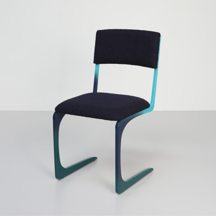 Designer blue dining chair