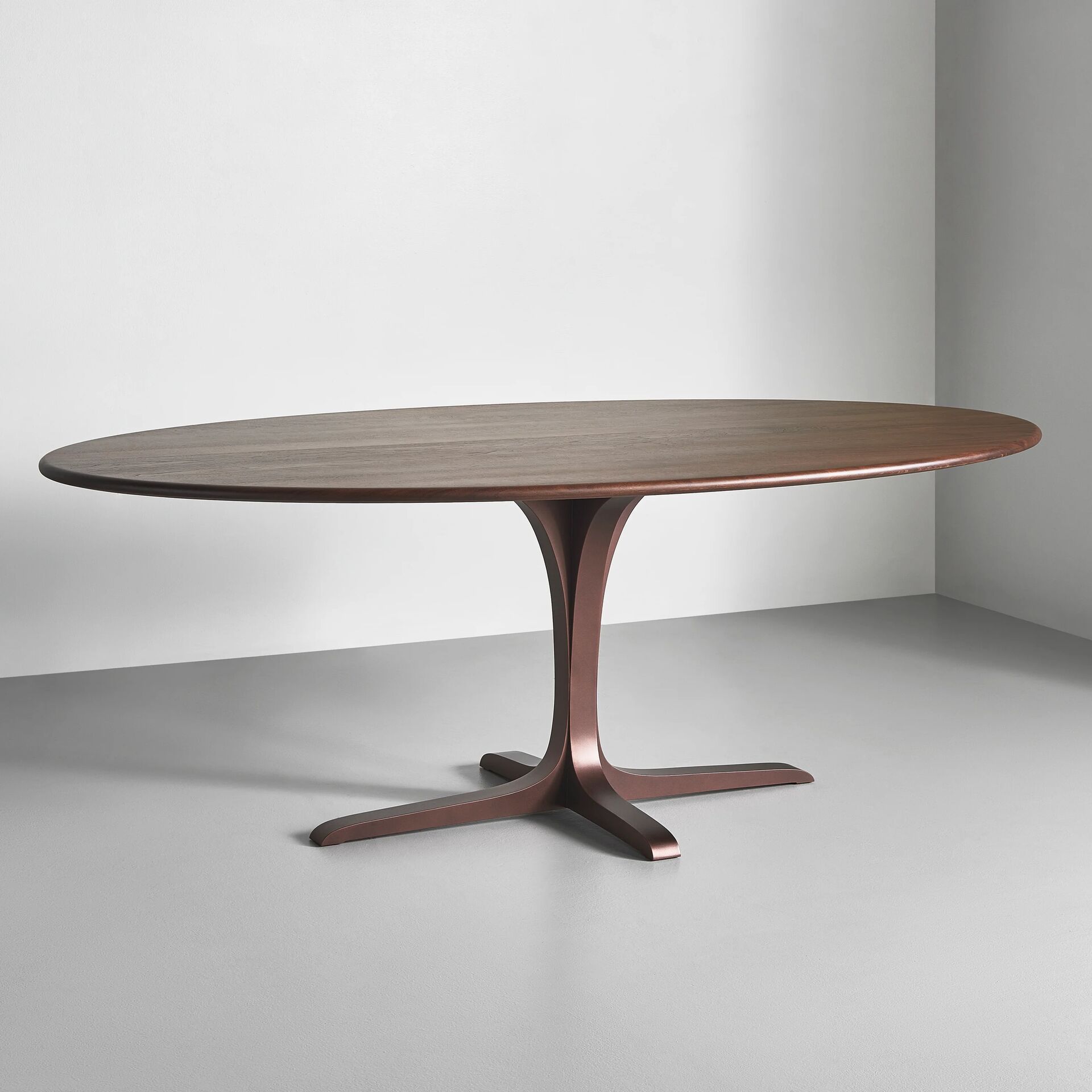 Finished in "Bronze" with Walnut wooden top