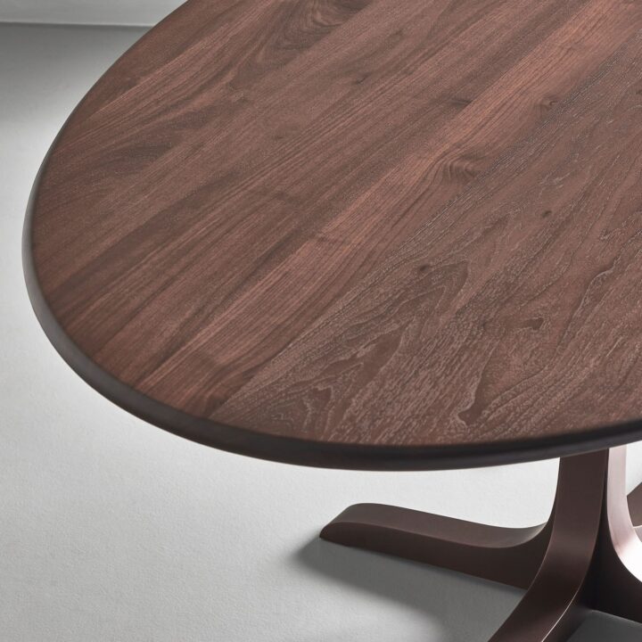 Finished in "Bronze" with Walnut wooden top