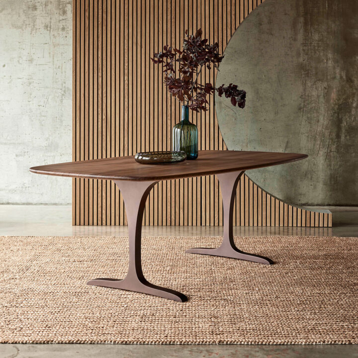 Modern wooden dining table