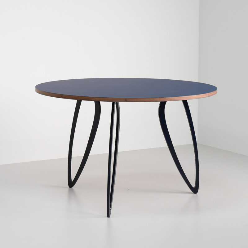 Modern blue dining table