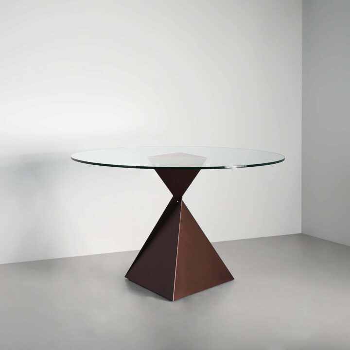 AVA Round Glass Dining Table | Modern Furniture by Tom FaulknerTom Faulkner