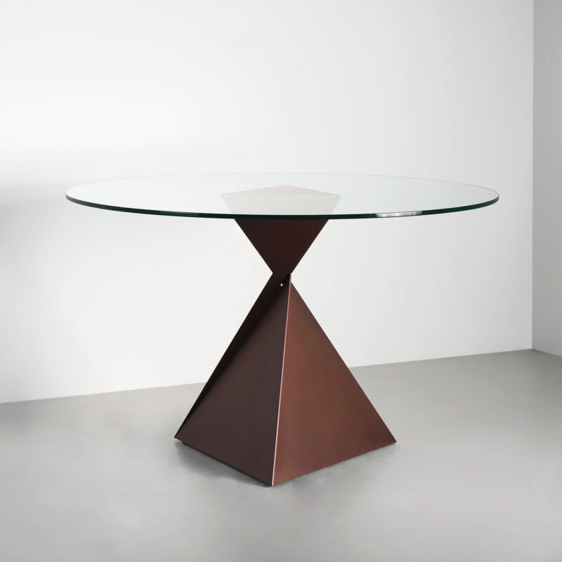 bronze round dining table