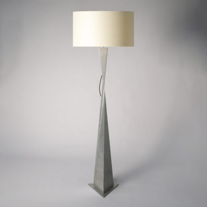 AVA floor lamp finished in “Persian Silver"