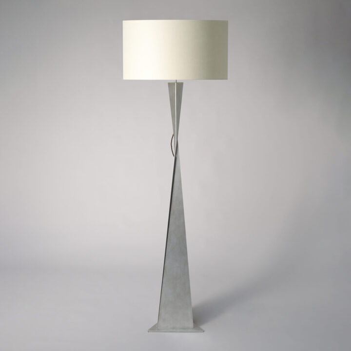 AVA floor lamp finished in “Persian Silver"