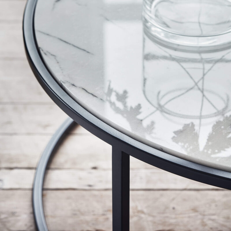 Siena marble coffee table by Tom Faulkner