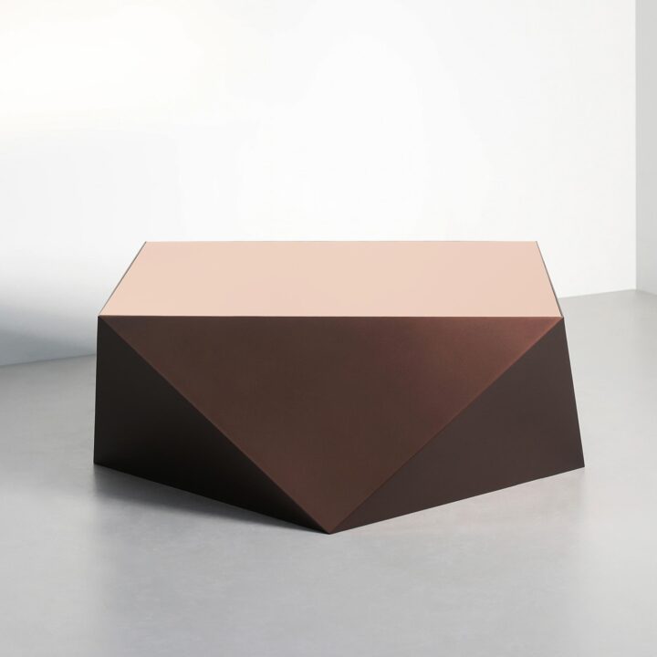 Finished in "Bronze"  with a Dull Polished Bronze top