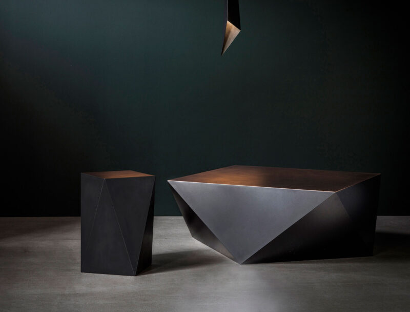 Balzac modern coffee table and side table by Tom Faulkner