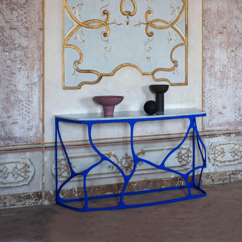 Boulder Console Table - in plaster & marble