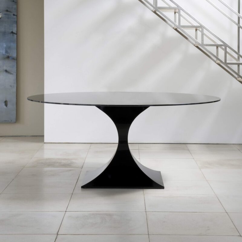 Round dark luxury dining table