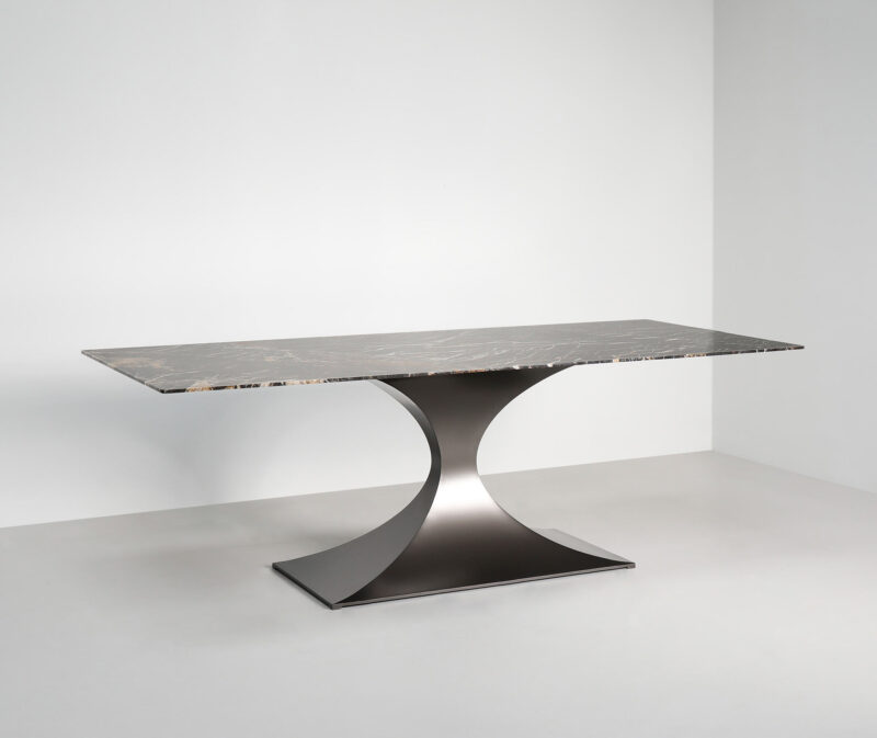 Rectangular marble dining table