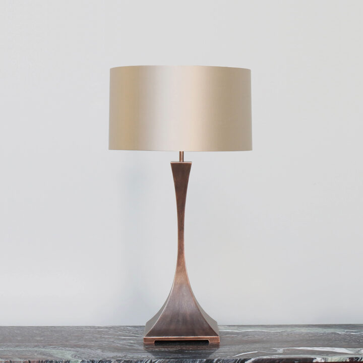 Capricorn table lamp finished in "Rose Pewter" H: 52cm/20.5in  