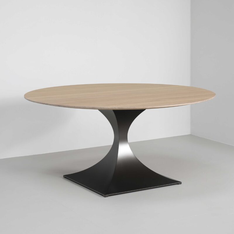Round luxury wooden dining table
