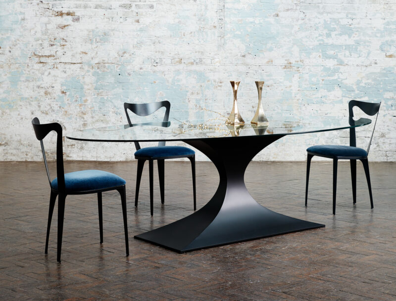 Capricorn Contemporary Dining Table with Tiffany chairs