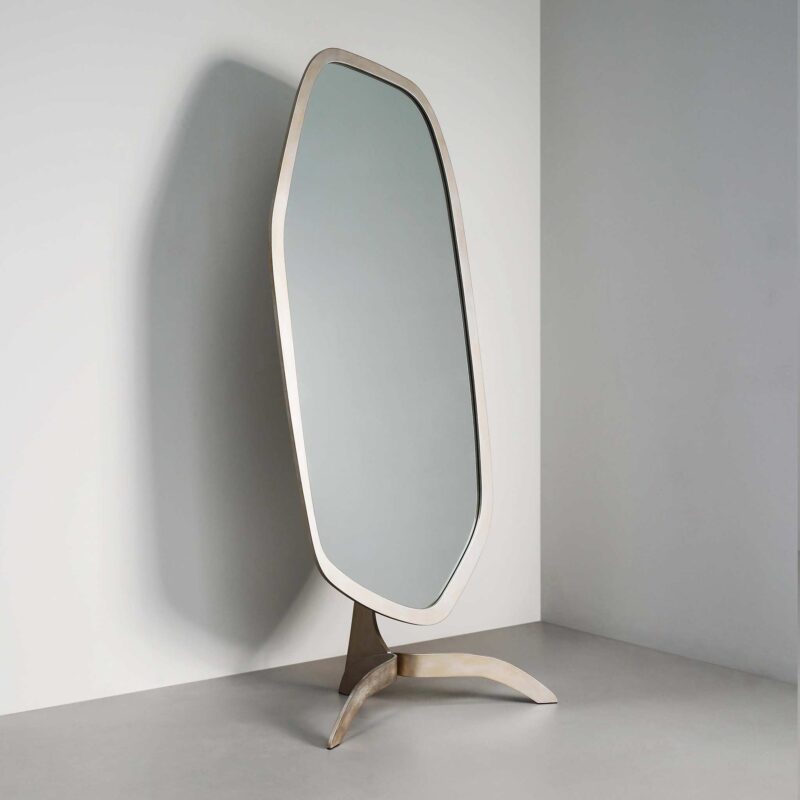 Floor length metal mirror