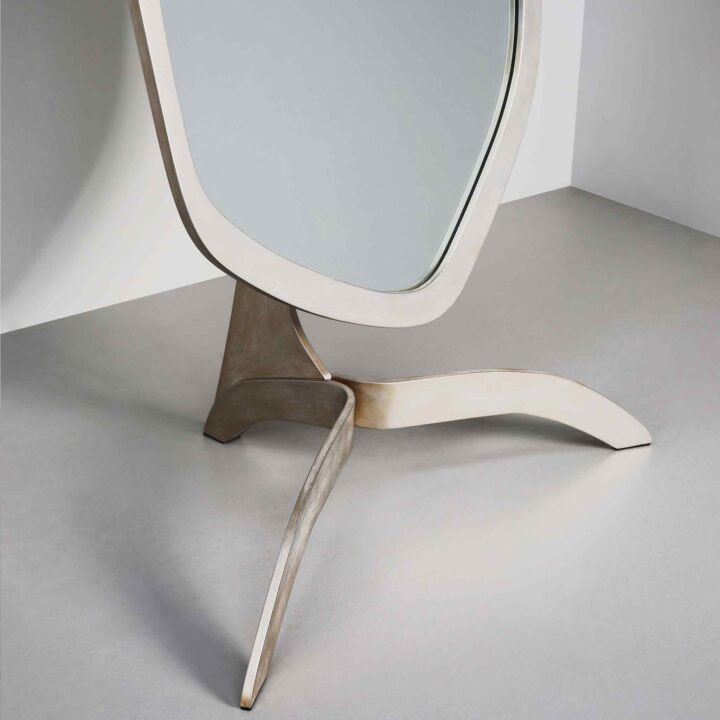 Floor length metal mirror