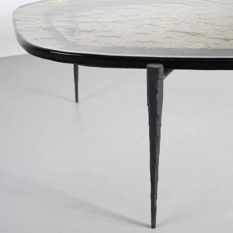 round glass designer coffee table