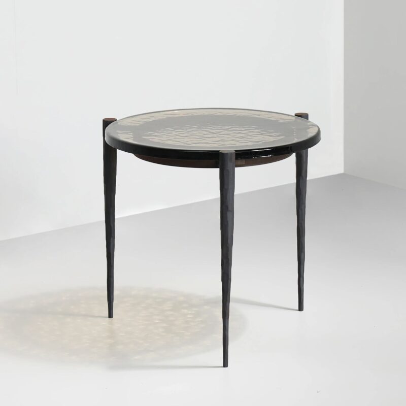 Cloud Round Side Table with Venetian Glass Top