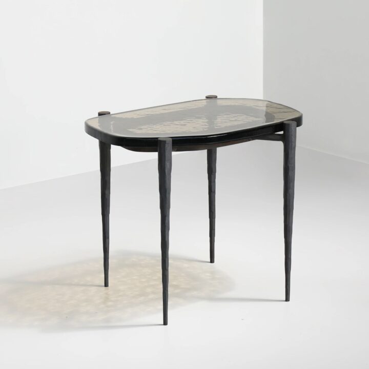 Cloud Side Table Smoke Cast Glass reflection 2 – WordPress _ Website Image