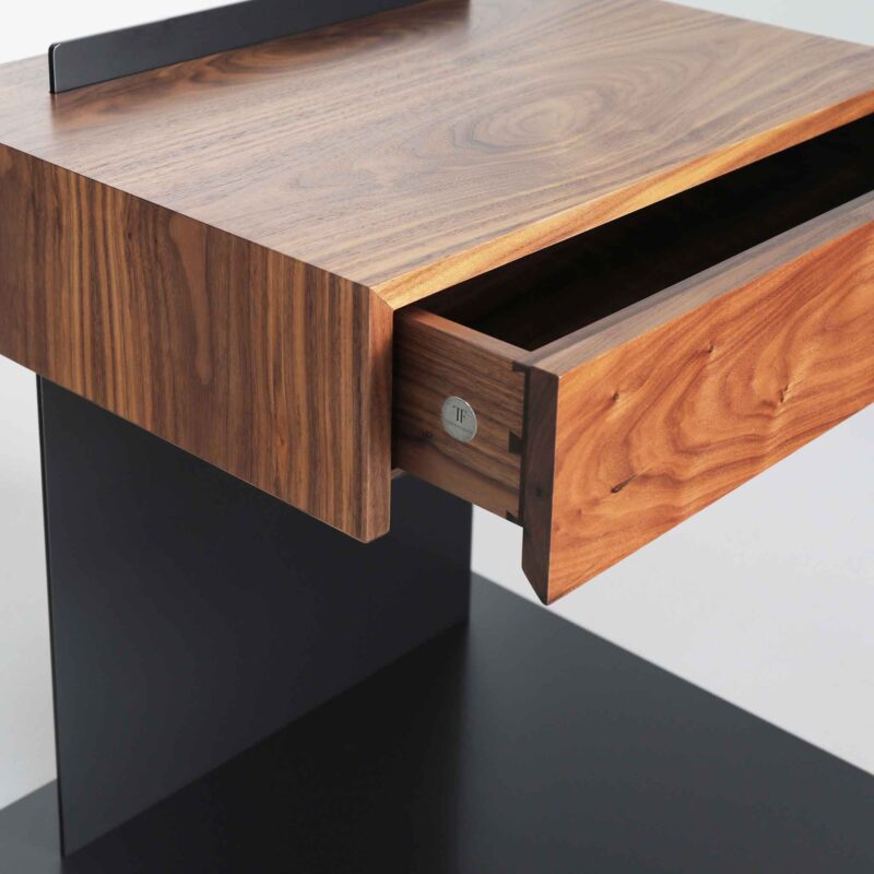 Luxury Walnut Bedside Table with Drawer
