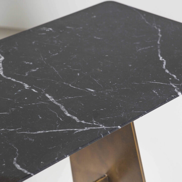 Finished in "Florentine Gold" with Nero Marquina top