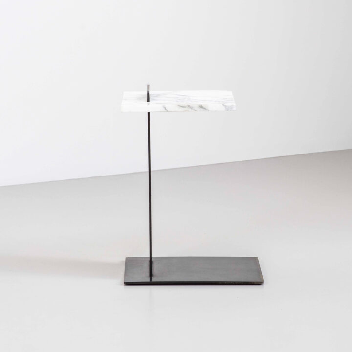 Finished in "Anthracite" with Arabescato marble top