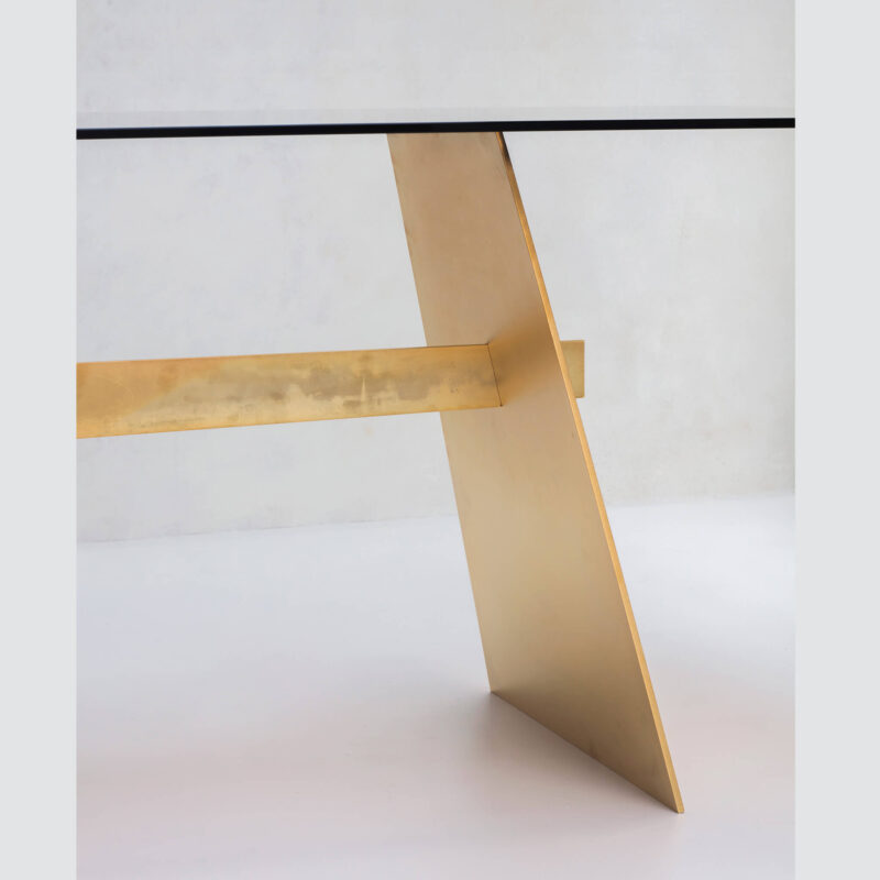 Special Edition Edge Golden Dining Table by Tom Faulkner