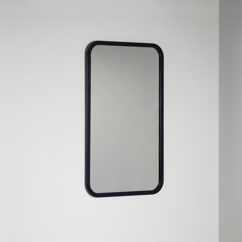 dark blue designer rectangular mirror