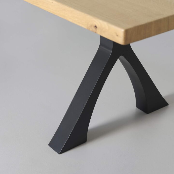 Finished in "Charcoal" with a Natural Oak top