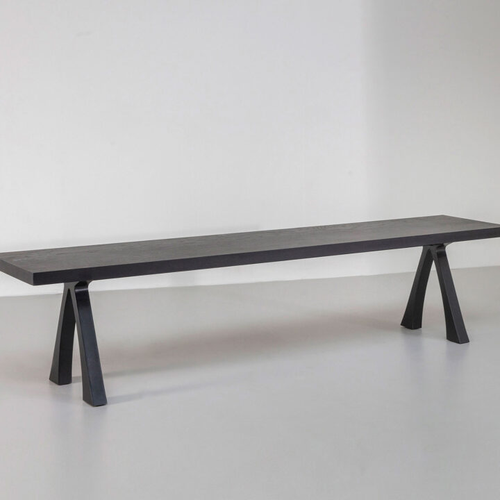 Finished in "Charcoal" with an Ebonised Oak top