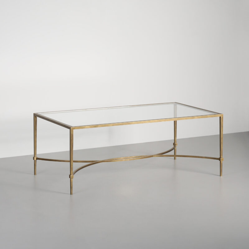 thin gold coffee table