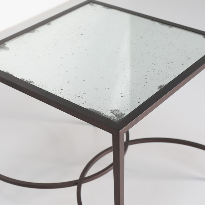 bronze square side table