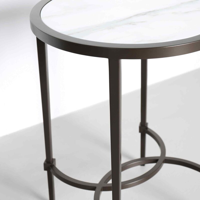 Calacatta Oro marble top side table