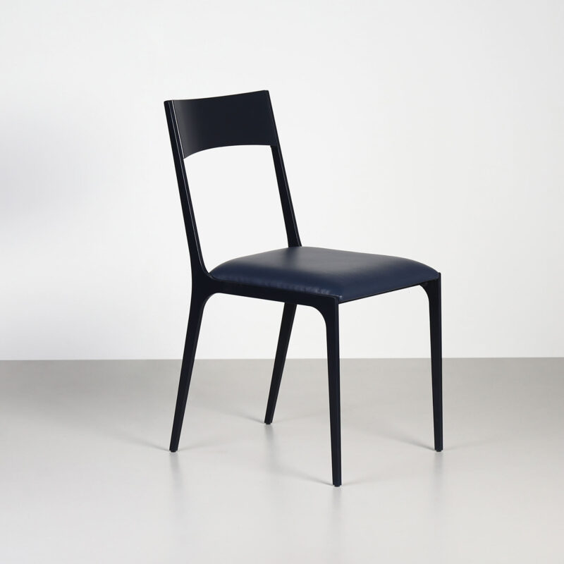 deep blue dining chair