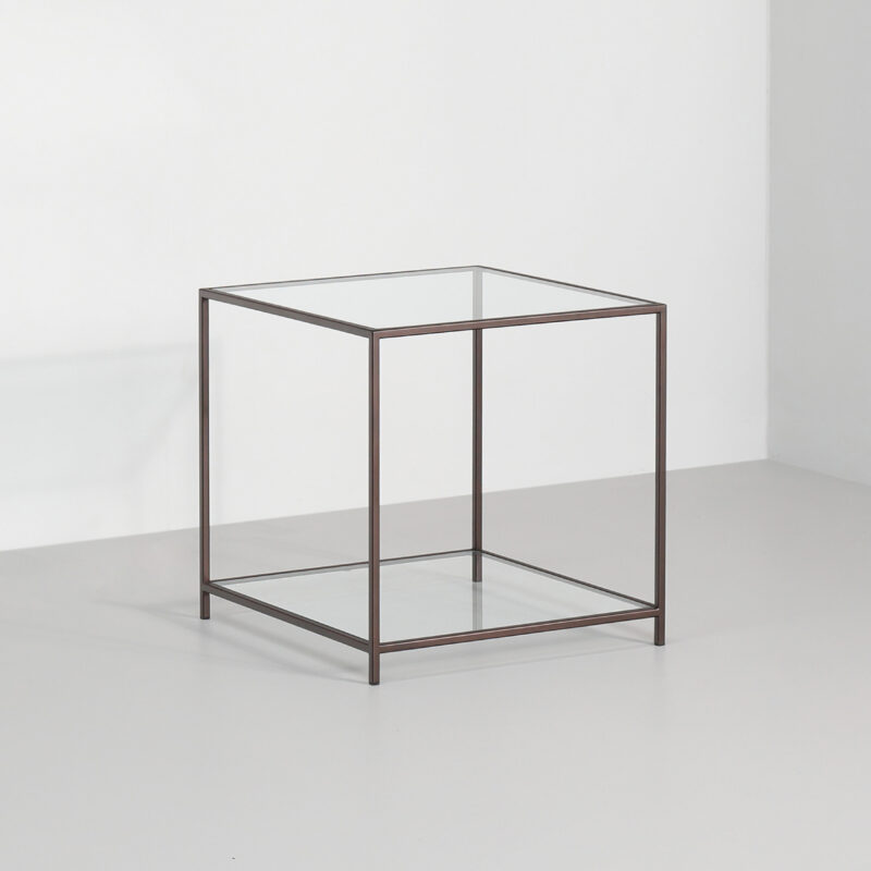 square glass designer side table