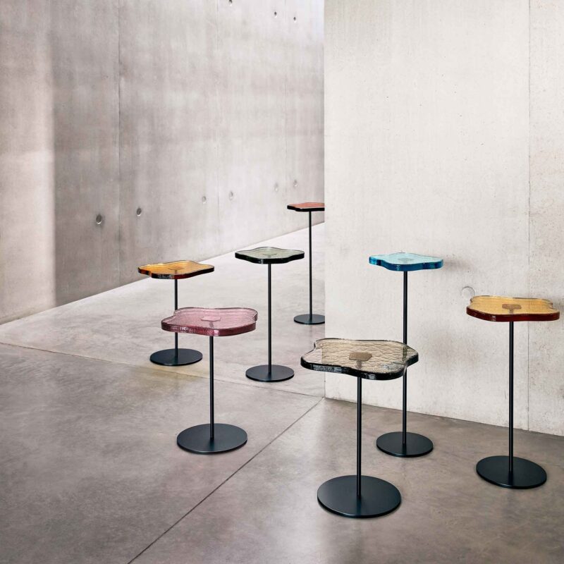 Colourful Glass Side Tables