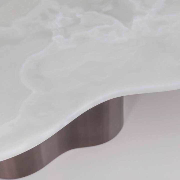 Finished in "Bronze" with a White Onyx top