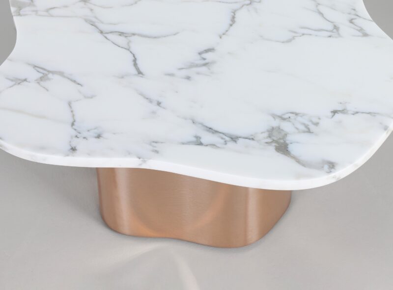 Arabescato marble top table