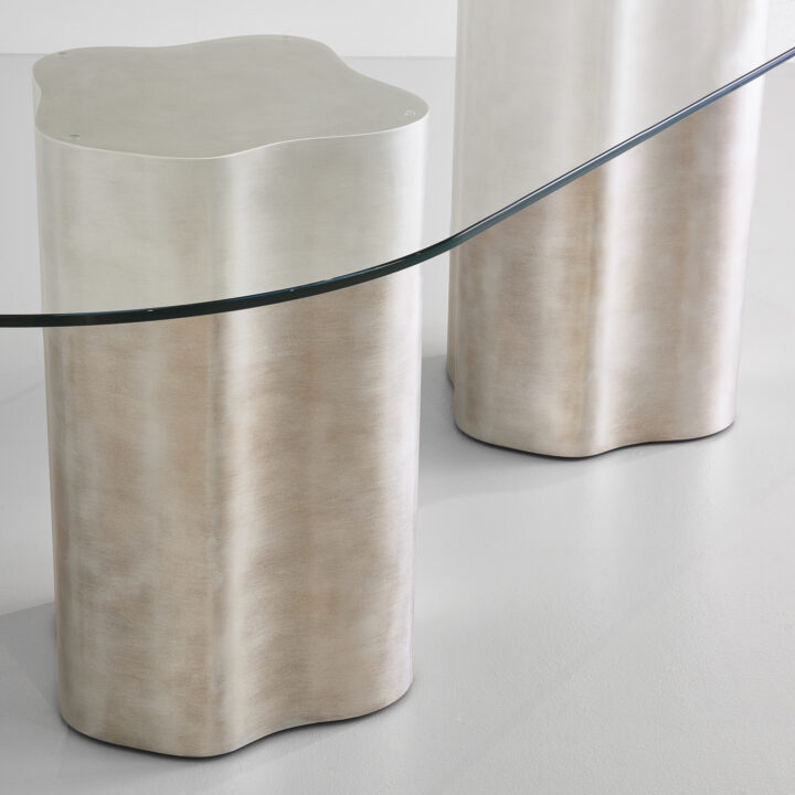 Designer table with rounded edges