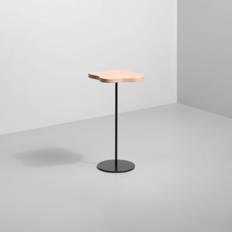 Cocktail table with wooden top