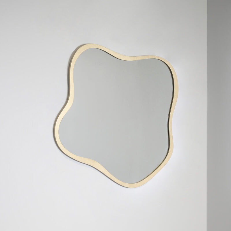 gold curved mirror