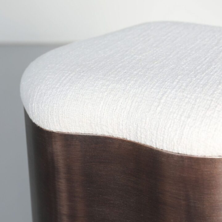 Designer upholstered top stool