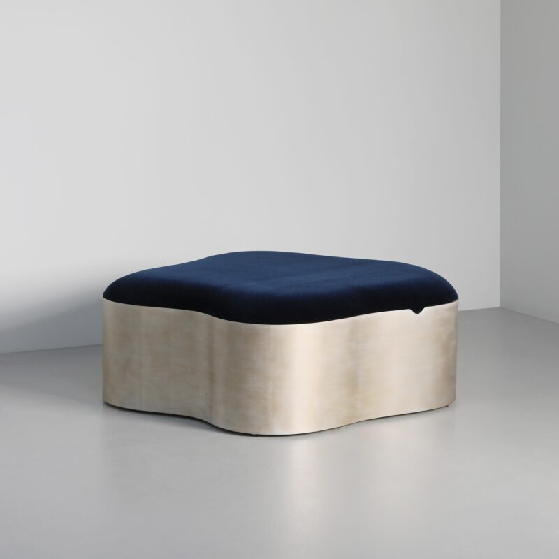 curved ottoman with storage