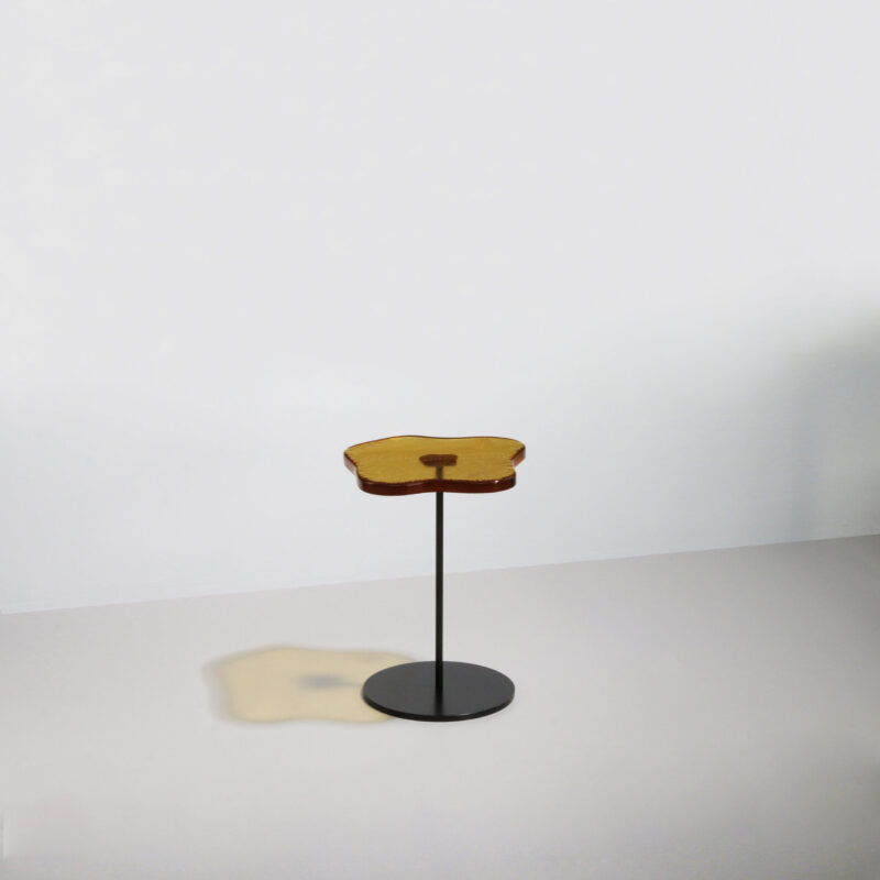 Lily Cocktail Table (Short) with Lemon Yellow Glass Top ~ SALE ~