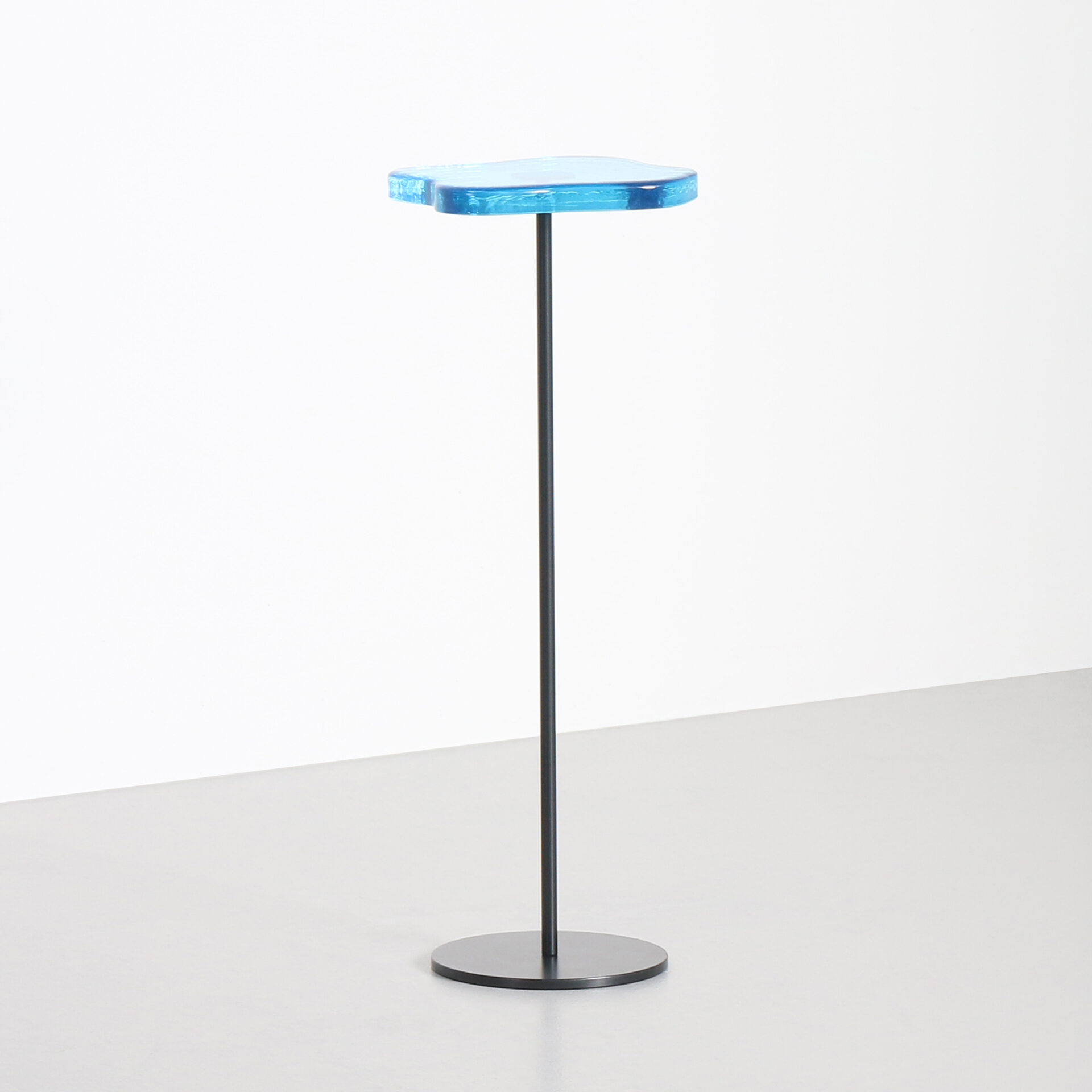 Lily Cocktail Table (Tall) with Azure Blue Venetian Glass Top ~ SALE ~