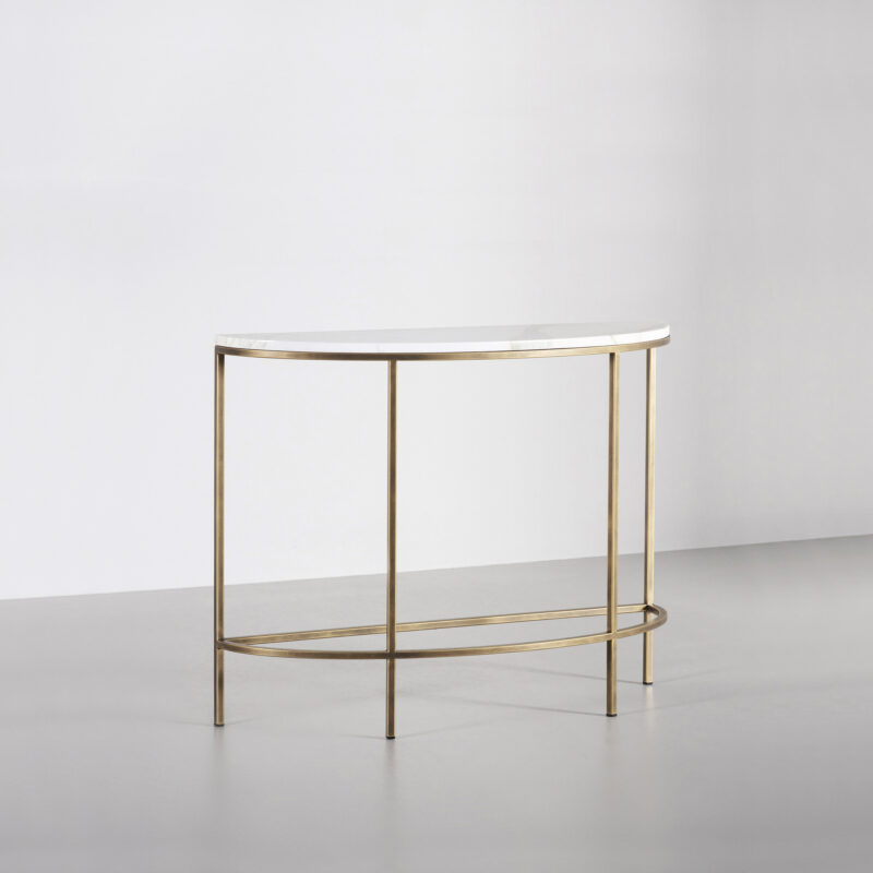 Designer gold console table