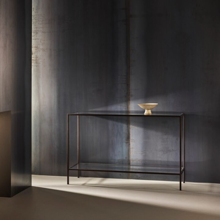 Handmade Rectangular Glass Console Table